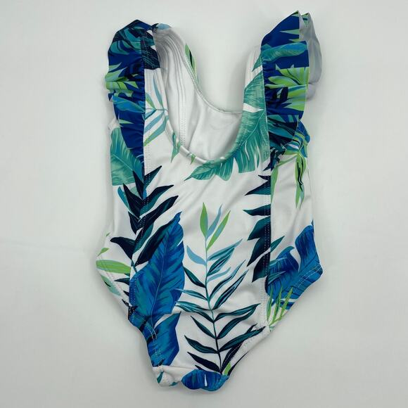 PEYTON & PARKER Ruffle Tropical One Piece Swimsuit Baby Size 3-6M - Picture 2 of 3